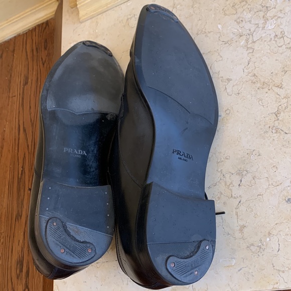 Prada black leather oxfords. Lace up. Size 11 - Picture 11 of 13